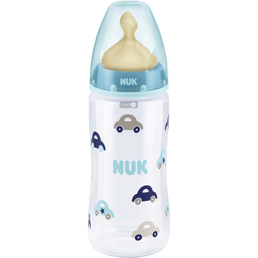 Пляшка для годування NUK First Choice Plus з латексною соскою 300 мл: ціни та характеристики