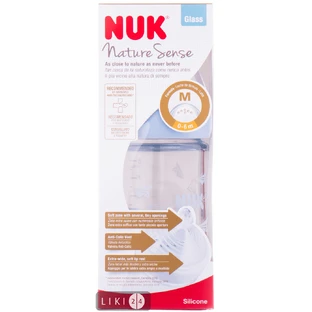 Пляшка NUK Nature Sense силікон р.1 отвір М 240 мл