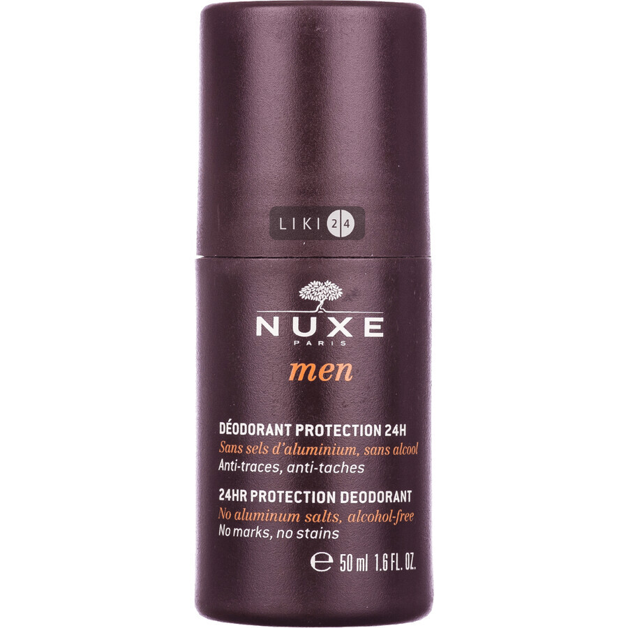 Шариковый дезодорант Nuxe Men 24hr Protection Deodorant 50 мл: цены и характеристики
