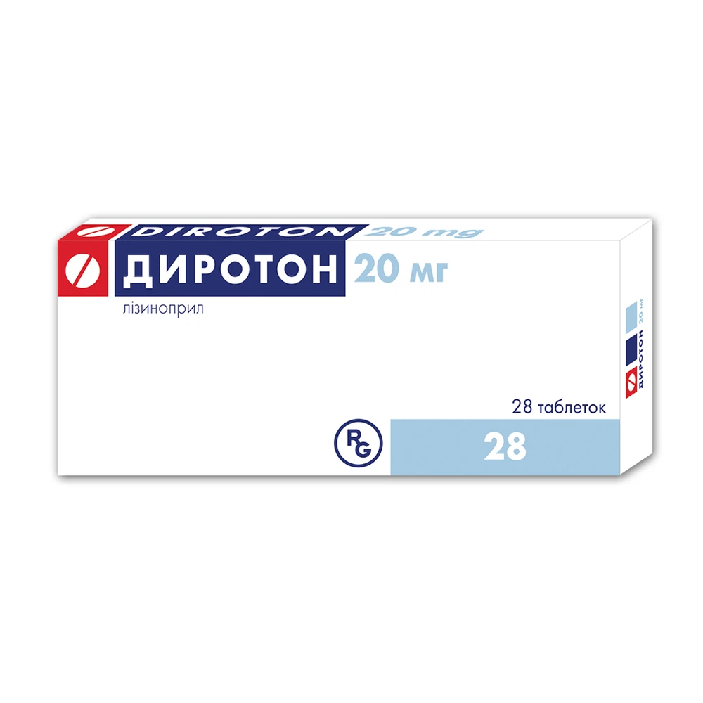 Диротон табл. 20 мг блистер №28: цены и характеристики
