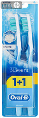 Набір зубних щіток Oral-B 3D Advantage White 40 Середня 1+1