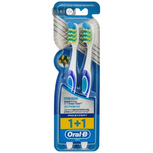 Набор зубных щеток Oral-B Pro-Expert Экстрачистка средней жесткости 1+1