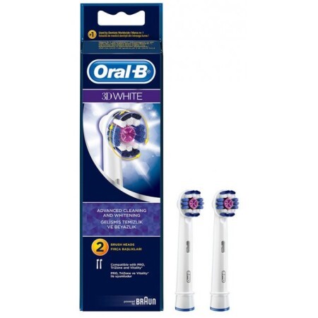 Насадка до електричної зубної щітки Oral-B 3D White ЕВ 18 2 шт