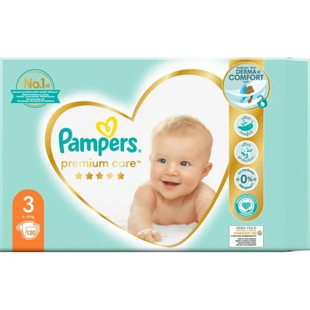Подгузники Pampers Premium Care 3 Midi 6-10 кг 120 шт: цены и характеристики