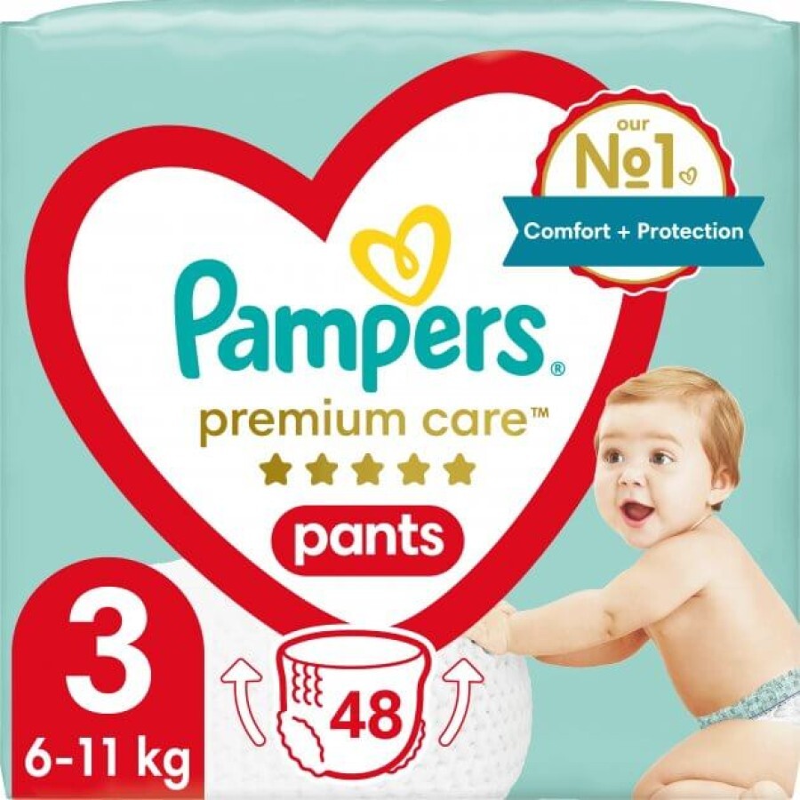 Подгузники-трусики Pampers Premium Care Pants Midi 6-11 кг 48 шт: цены и характеристики