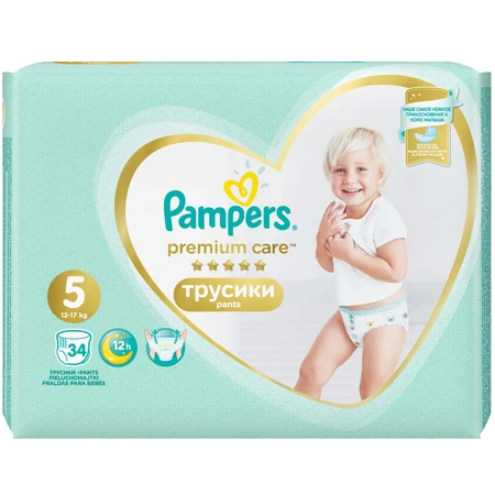 Підгузки-трусики Pampers Premium Care Pants 5 12-17 кг 34 шт: ціни та характеристики