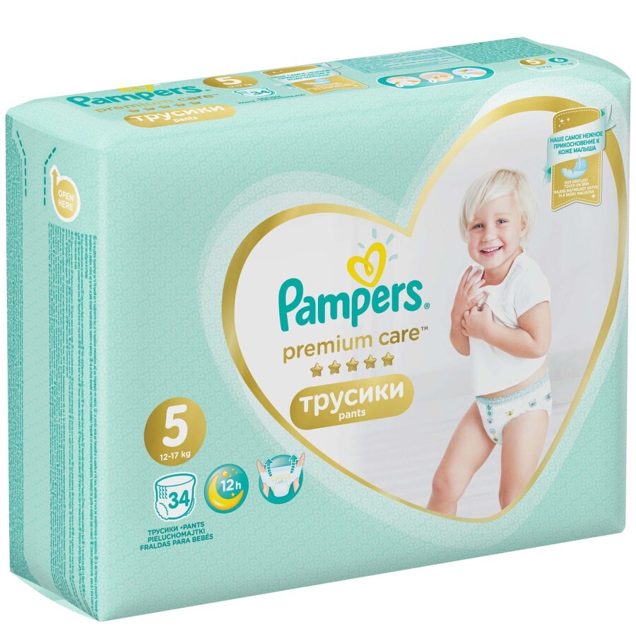 Підгузки-трусики Pampers Premium Care Pants 5 12-17 кг 34 шт: ціни та характеристики