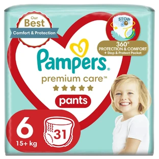 Подгузники-трусики Pampers Premium Care Pants 6 15+ кг 31 шт