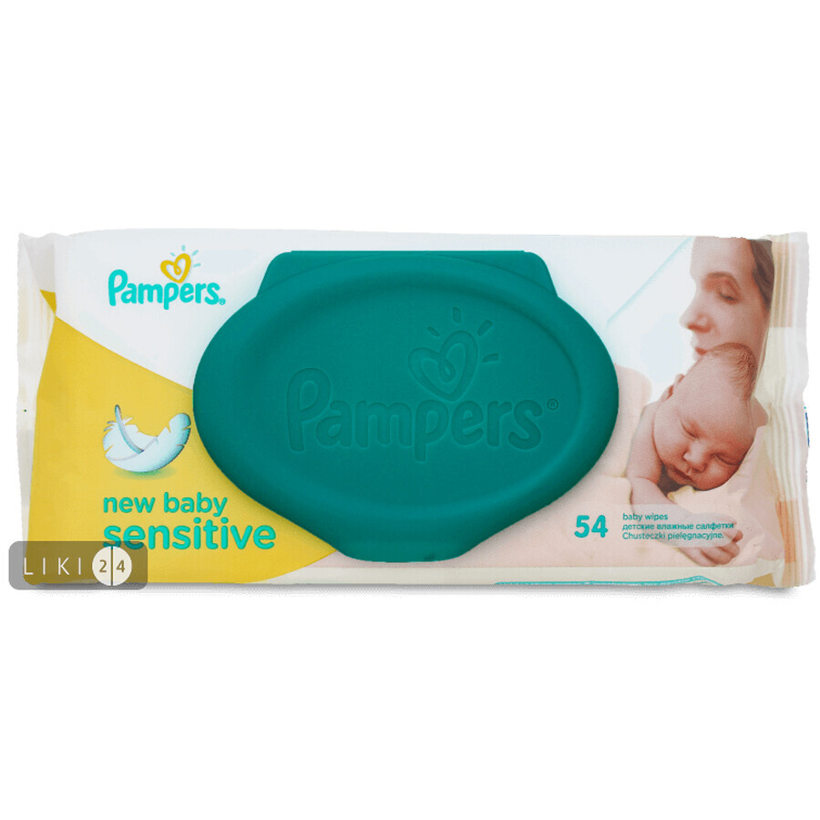 Салфетки Pampers детские влажные New Baby Sensitive №54 : цены и характеристики