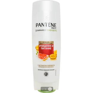 Бальзам-ополіскувач для волосся Pantene Злиття з природою Очищення та живлення 400 мл