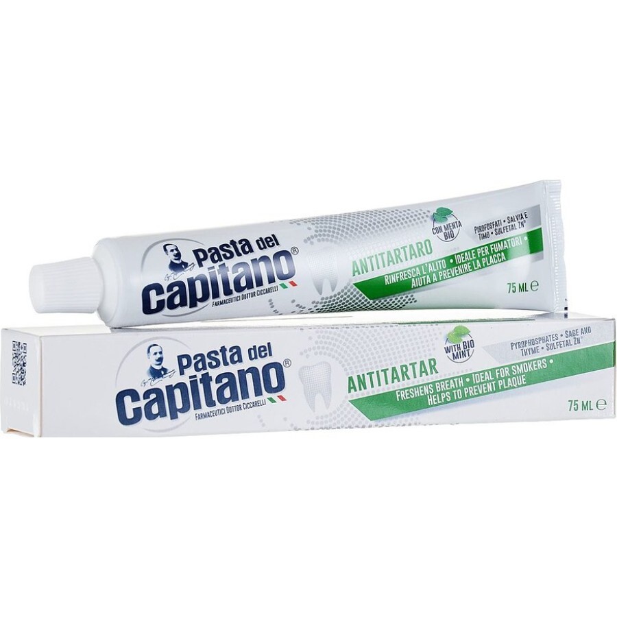 Зубная паста Pasta del Capitano Против зубного камня, 75 мл: цены и характеристики
