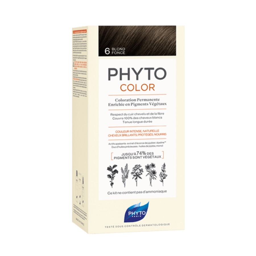 Крем-краска для волос PHYTO Фитоколор тон 6, темно-русый : цены и характеристики
