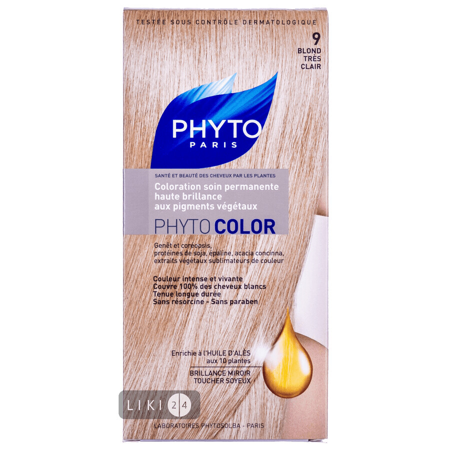 Крем-краска для волос PHYTO Фитоколор тон 9, блондин: цены и характеристики