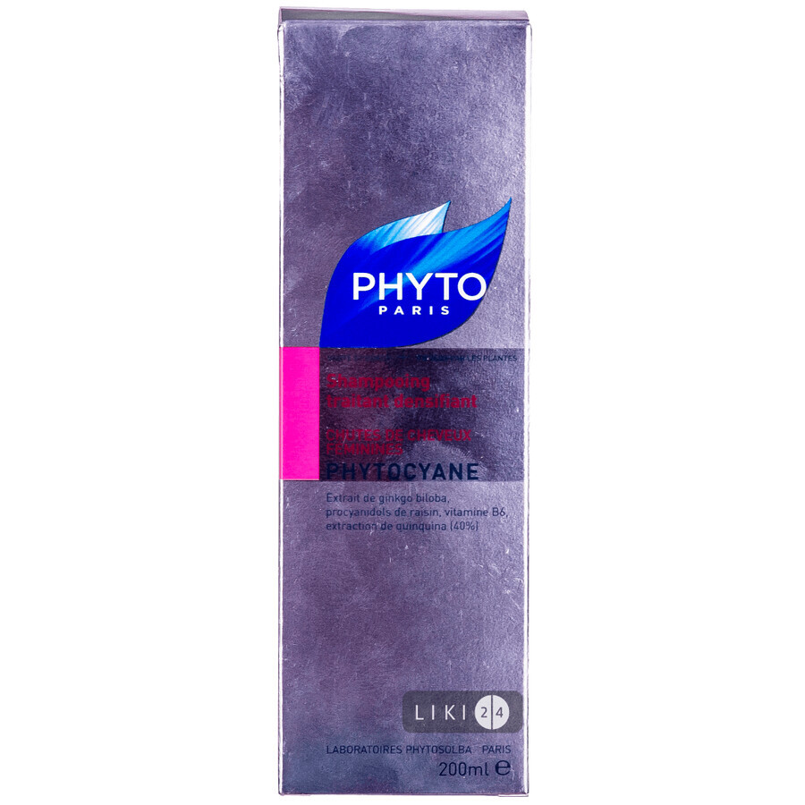 Шампунь Phyto Фитоциан при выпадении волос, 200 мл: цены и характеристики