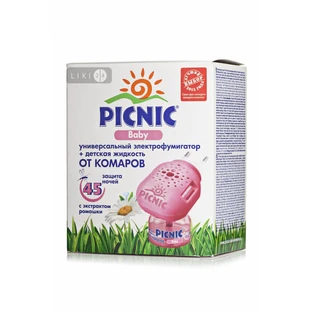 Фумігатор + Рідина для фумігатора Picnic Baby від комарів 45 ночей 30 мл