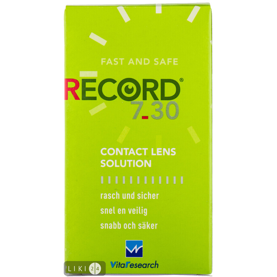 Розчин для контактних лінз RECORD 7.30, 60 мл: ціни та характеристики