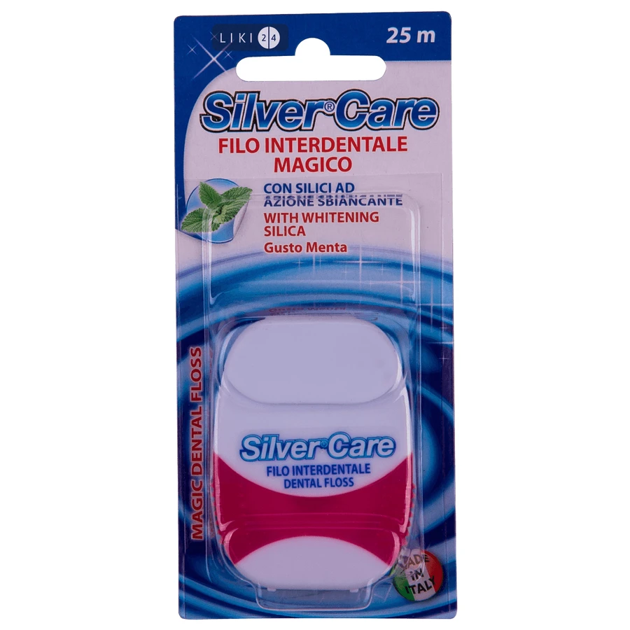 SILVER CARE Зубная нить расширяющая 25м : цены и характеристики