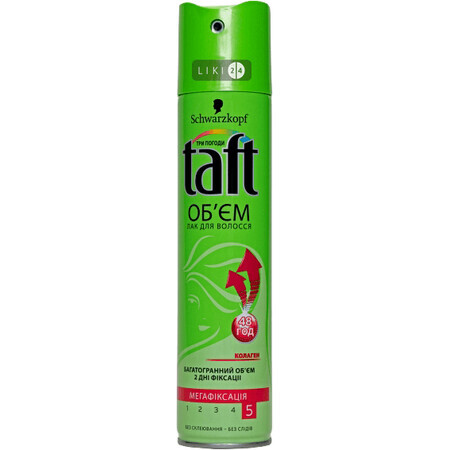 Лак для волосся Taft Volume Об'єм мегафіксація 250 мл 