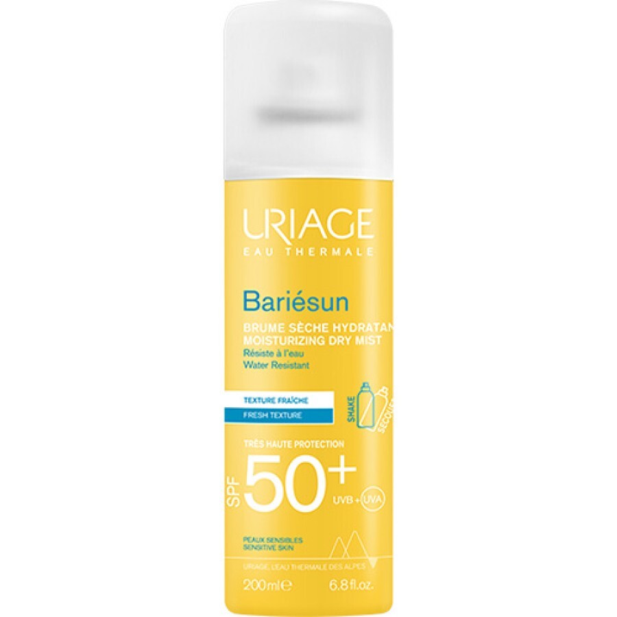 Сонцезахисний спрей-серпанок для тіла Uriage Bariesun Brume Seche SPF 50+ для всіх типів шкіри 200 мл: ціни та характеристики
