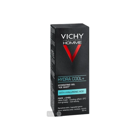 Крем-гель для лица Vichy Homme Hydra Cool+ увлажняющий с охлаждающим эффектом для мужчин: цены и характеристики