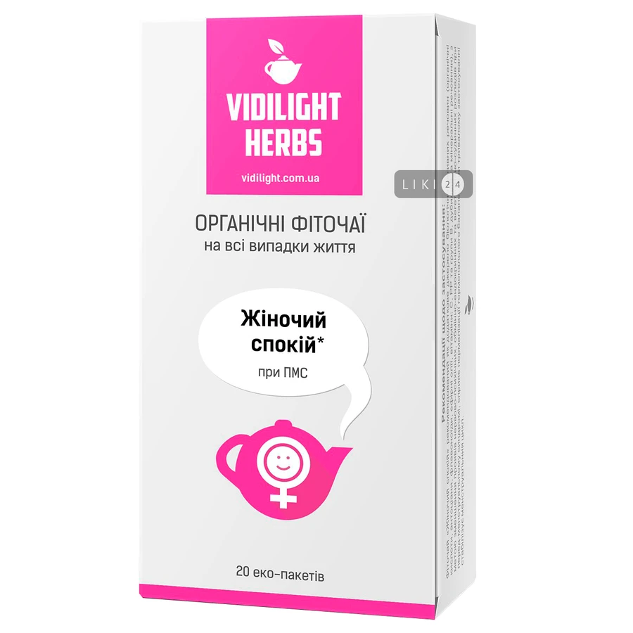 VIDILIGHT HERBS Фиточай Женское спокойствие фильтр-пак. 3г №20 : цены и характеристики