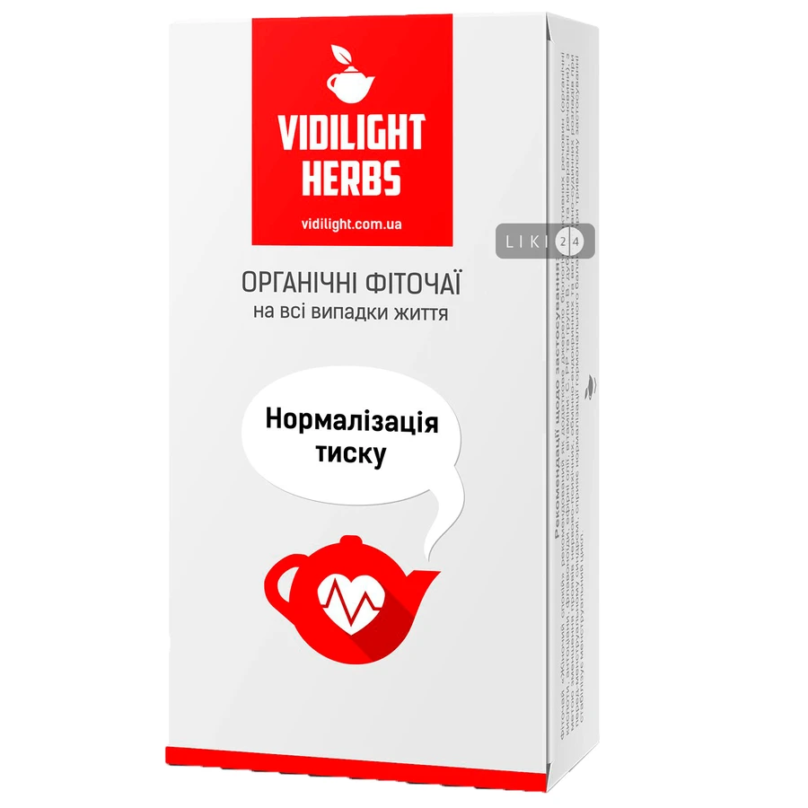 VIDILIGHT HERBS Фиточай Нормализация давления фильтр-пак. 3г №20 : цены и характеристики