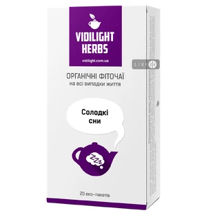 VIDILIGHT HERBS Фіточай Солодкі сни фільтр-пак. 3г №20 
