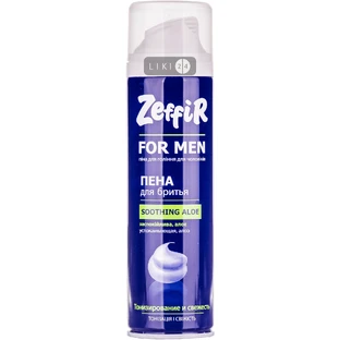 Піна для гоління ZEFFIR Soothing Aloe заспокійлива 200 мл