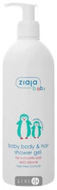 Гель для миття тіла та волосся Ziaja BABY гіпоалергенний з дозатором 400 мл