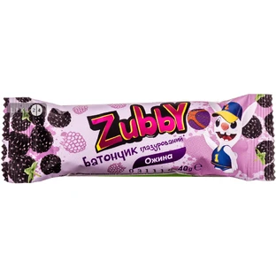 Батончик глазированный Ежевика 40г Zubby 
