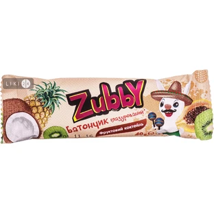 Батончик Zubby Фруктовый коктейль глазированный 40 г