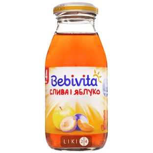 Бебивита 1660 Нектар фруктовый Слива и яблоко 200мл 