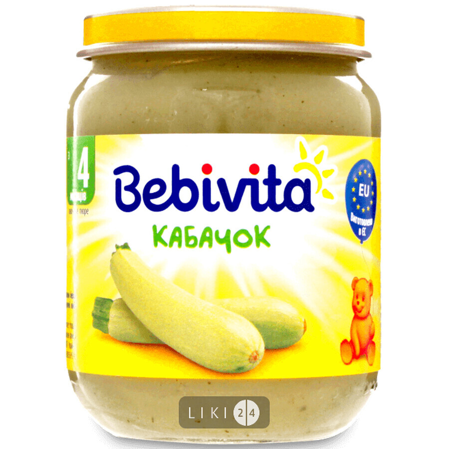 Пюре Bebivita Кабачок овочеве, 125 г: ціни та характеристики
