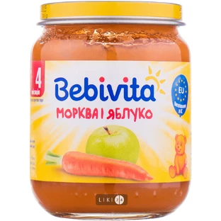 Бебівіта 1849 Пюре фруктово-овочеве Морква та яблуко 125г 