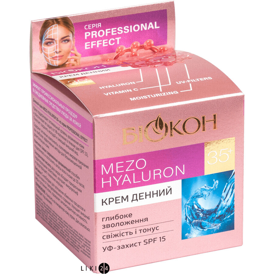 Крем для обличчя Біокон Professional Effect Mezo Hyaluron 35+ Денний, 50 мл: ціни та характеристики