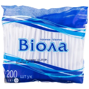 Ватные палочки Виола 200 шт пакет