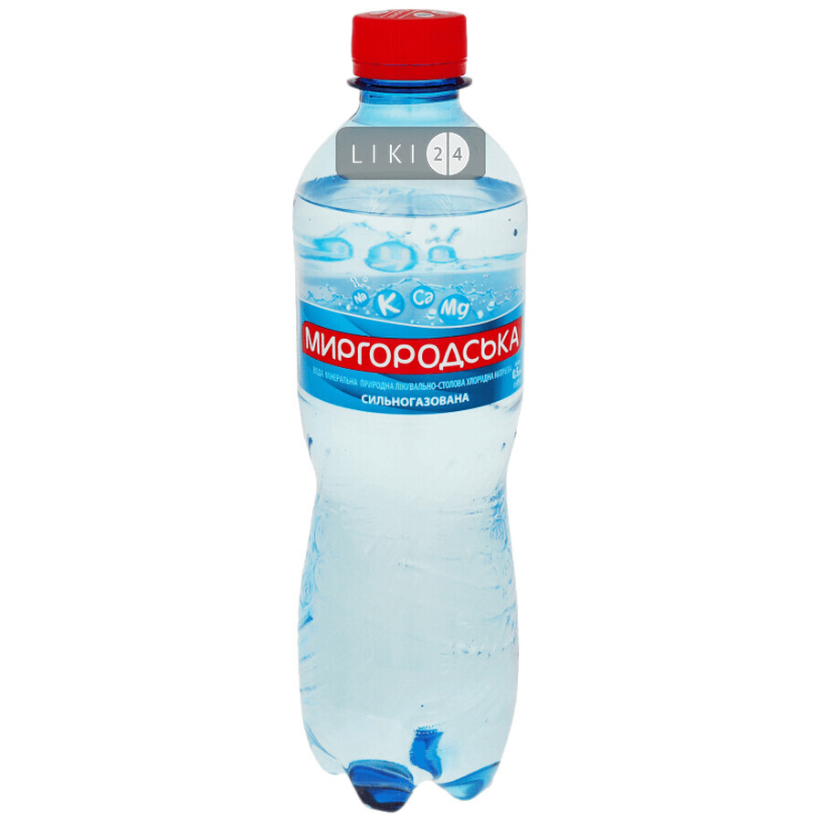 Вода минеральная Миргородская сильногазированная 0.5 л: цены и характеристики