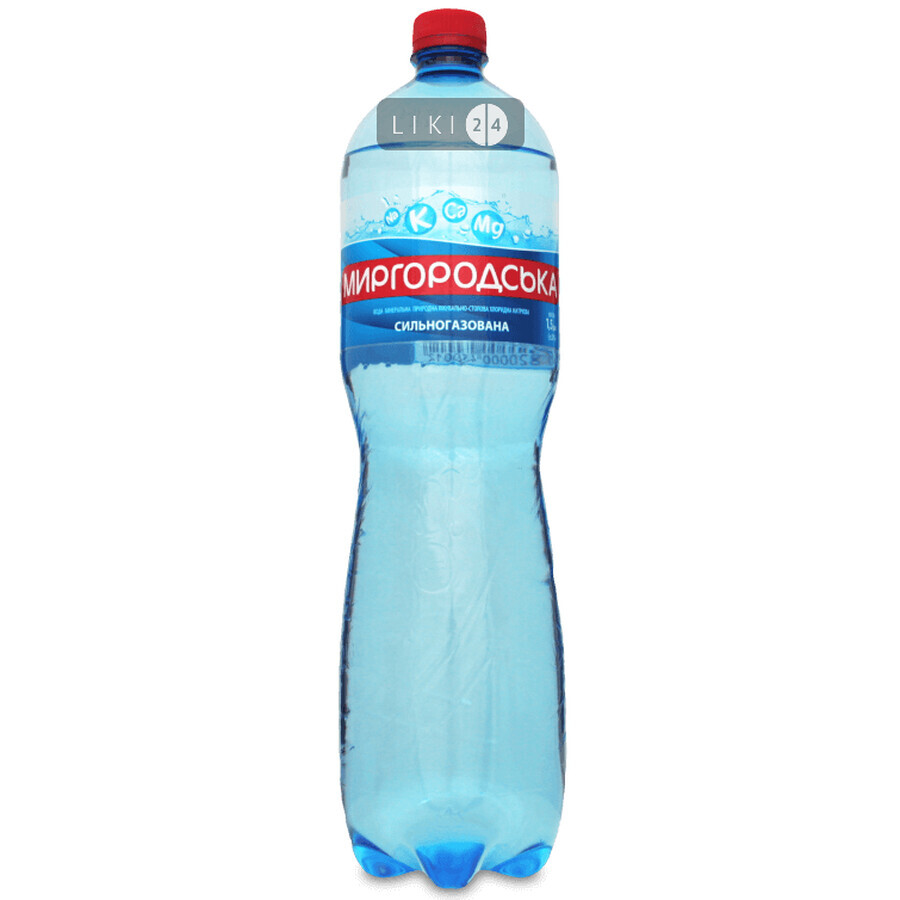 Вода мінеральна Миргородська сильногазована 1.5 л: ціни та характеристики