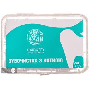 Зубна нитка Manorm зубочистка освіжаюча, 50 шт.