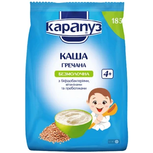 Детская каша Карапуз гречневая безмолочная, 185 г