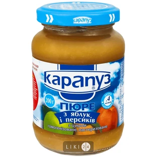 Карапуз Пюре Яблуко / Персик 200г 