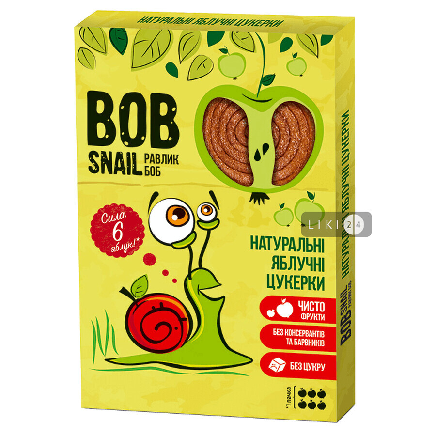 Цукерки Bob Snail Равлик Боб яблучні 60г : ціни та характеристики