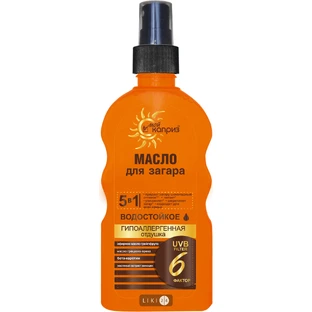 Масло Мой Каприз Для загара водостойкое SPF 6, 200 мл
