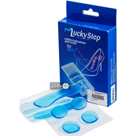 Подушечки клейкі Lucky Step LS17 для стопи гелеві, розмір універсальний, №10: ціни та характеристики