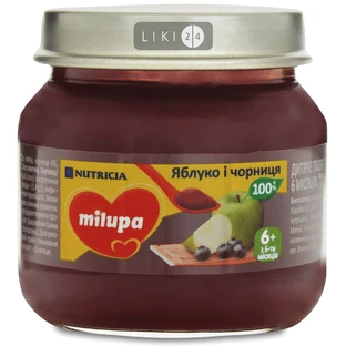 Пюре Milupa Яблуко та чорниця з 6 місяців 100 г