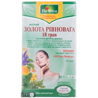 Фіточай Доктор Фіто Золота рівновага 18 трав фільтр-пакет 1.5 г 20 шт