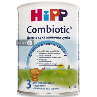 Детская сухая молочная смесь HiPP Combiotiс 3 для дальнейшего кормления 350 г