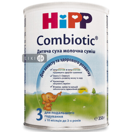 Детская сухая молочная смесь HiPP Combiotiс 3 для дальнейшего кормления 350 г