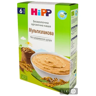 Детская каша  HiPP Мультизлаковая органическая безмолочная с 6 месяцев, 200 г