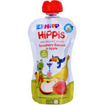 Органічне фруктове пюре HiPP HiPPiS Pouch Яблуко-полуниця-банан, 100 г: ціни та характеристики